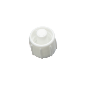 Заглушка инфузионная с креплением Луер лок белая с 8 ребрами.