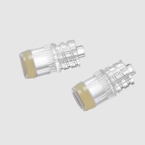 Заглушка инфузионная с инъекционной мембраной с креплением Луер лок бесцветная с 36 ребрами.