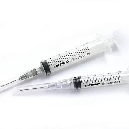 Шприцы инъекционные  5 мл с двумя иглами