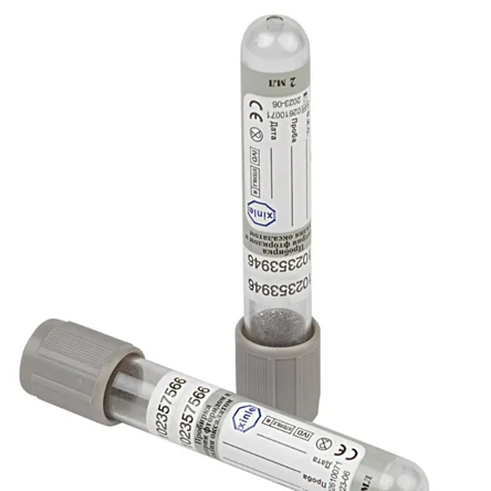 Пробирка вакуумная VacPlus с натрия фторидом и К2ЭДТА (серая)