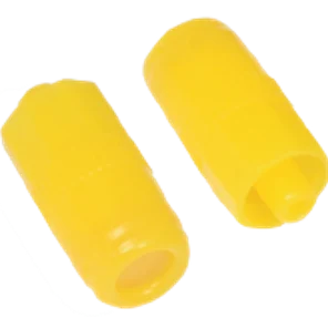 Заглушка инфузионная с инъекционной мембраной с креплением Луер лок желтая с 36 ребрами.