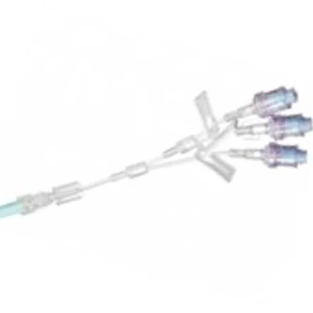 Линии инфузионные Safe Conekt - Trio на три подключения через луер-лок клапан – ID 1 мм, внешний  2 мм, длиной 15 см.